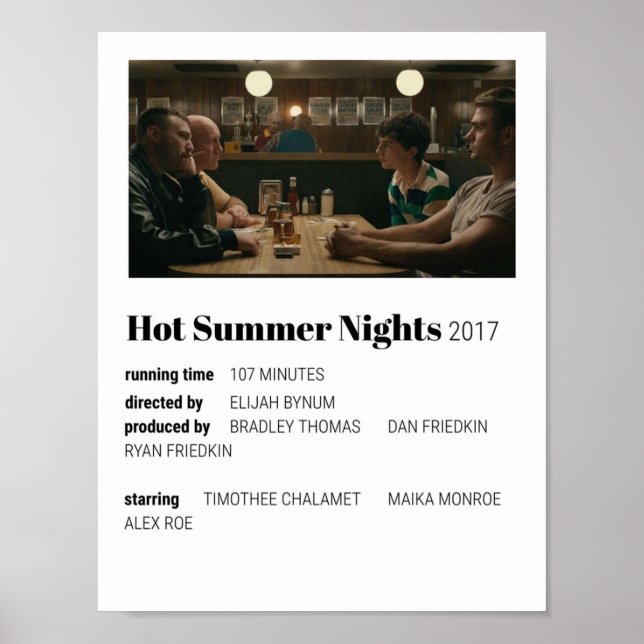 Póster película caliente de las noches de verano (Frente)
