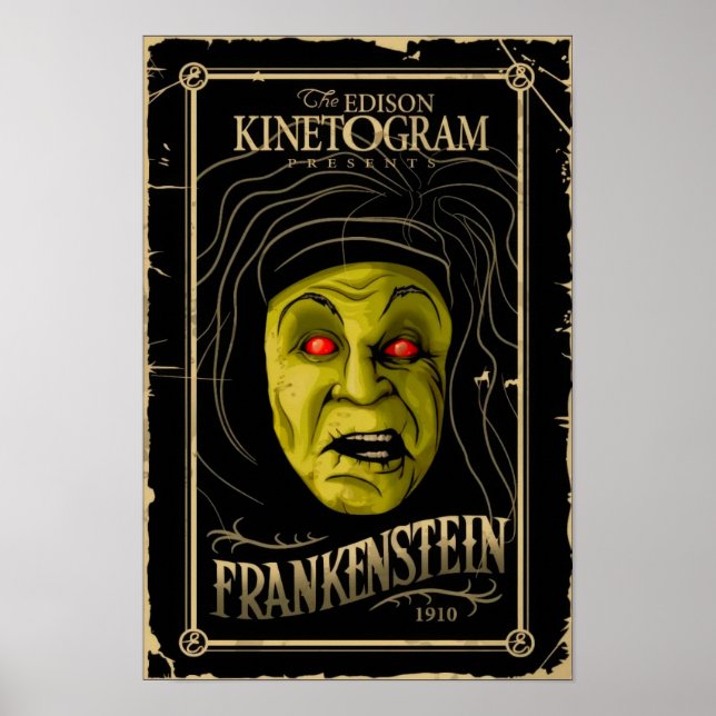 Póster Película Clásica Frankenstein 1910 (Frente)