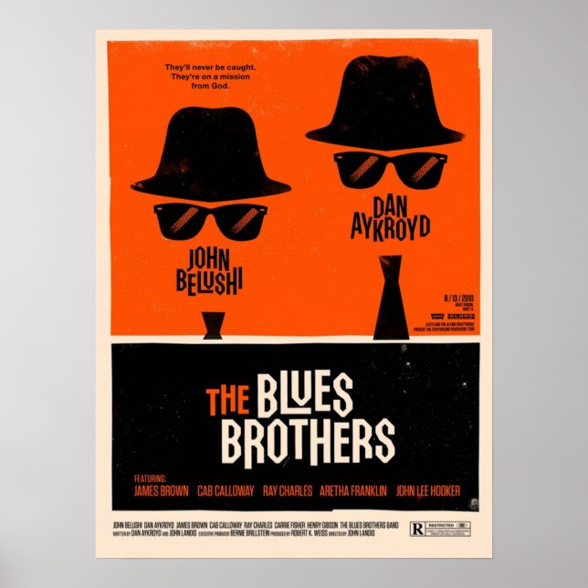 Póster película clásica Los hermanos Blues (Frente)
