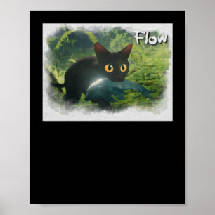 Póster Película de animación de flujo de gato Sticker 