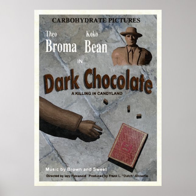 Póster Película de chocolate oscuro (Frente)