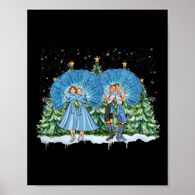 Póster Película de Navidades blancos de las hermanas Paja (Frente)