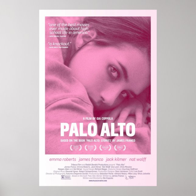 Póster Película de Palo Alto (Frente)