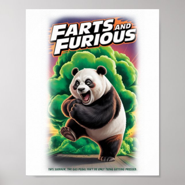 Póster Película de parodia colorida sobre un fondo blanco (Frente)