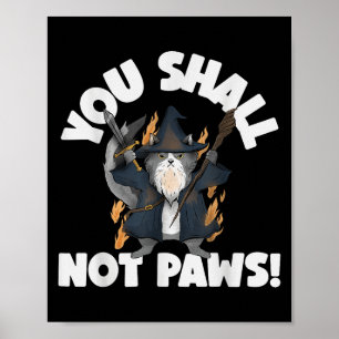 Póster Película de parodia de gatito maúllo divertido gat