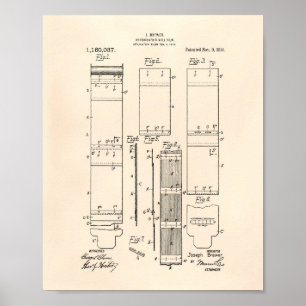 Póster Película fotográfica Roll 1915 Patent Art Old Pepe