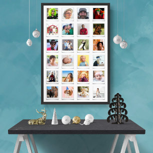 Póster Película instantánea retro de Collage de fotos per