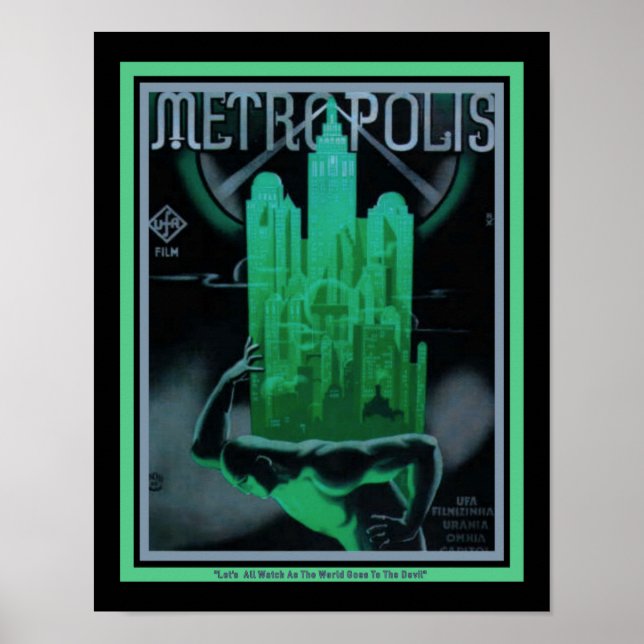 Póster Película "Metropolis" Art Deco 1927 (Frente)
