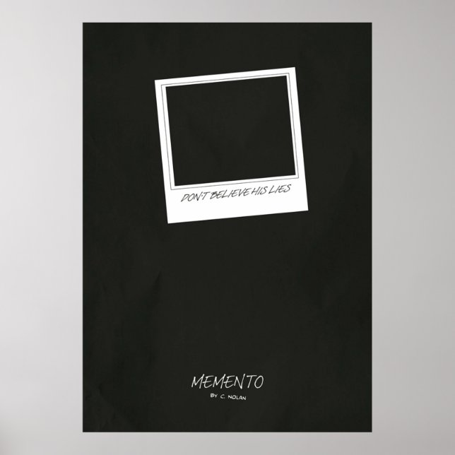 Póster Película minimalista de Memento (Frente)