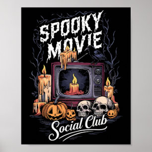 Póster Película Social Club Vintage Tv Halloween Horror A