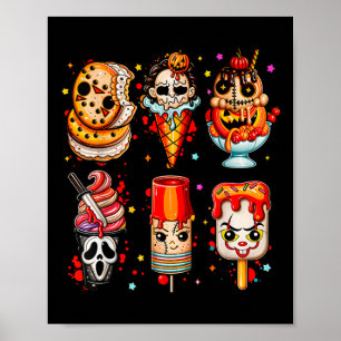 Póster Películas de Terror Helado de Verano de Halloween 