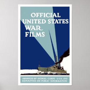 Póster Películas oficiales de guerra de los Estados Unido