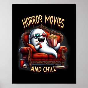 Póster Películas Y Chill Spooky Halloween Ghost Movie Lov
