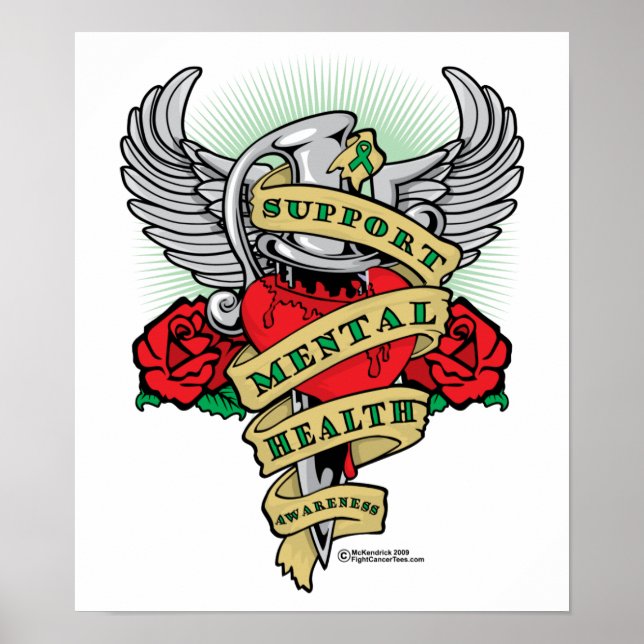 Póster Peligro de salud mental (Frente)