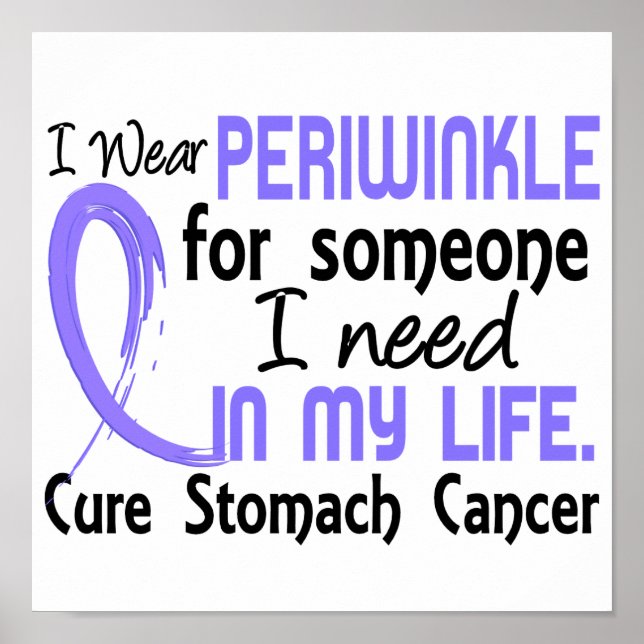 Póster Peligro Para Alguien Que Necesito Cáncer De Estóma (Frente)