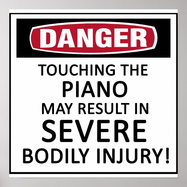 Póster Peligro piano (Frente)
