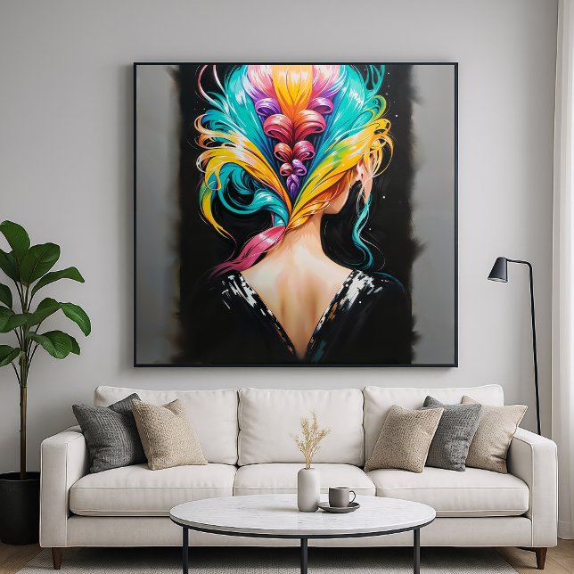 Póster Pelo arco iris - Estilo retrato hacia atrás (Subido por el creador)