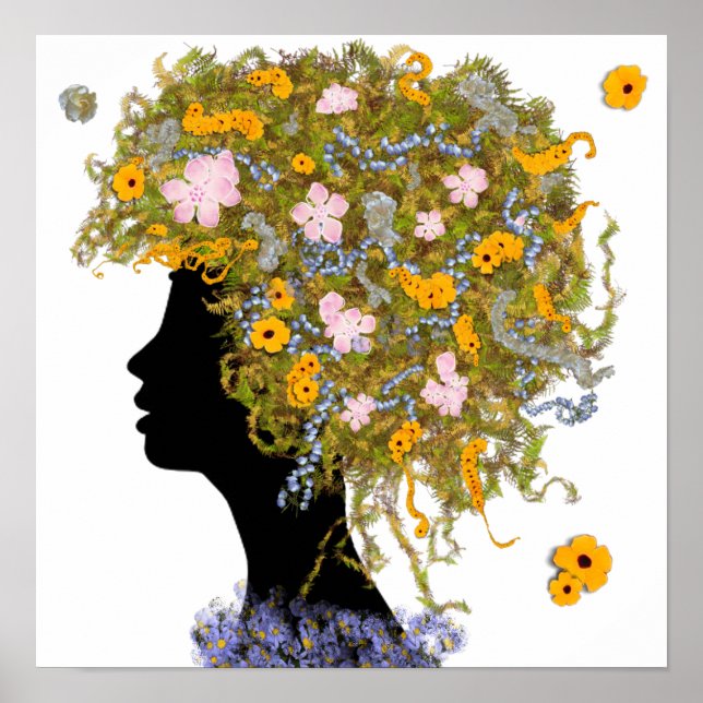 Póster Pelo de Flower Power (Frente)
