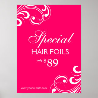 Póster PELO Salón Poster Spa Bañeras rosas y blancas