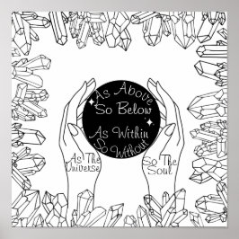 Póster Pelota De Cristal Como Superior A La Inferior