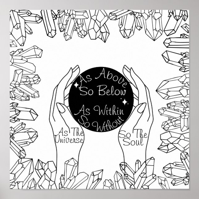 Póster Pelota De Cristal Como Superior A La Inferior (Frente)