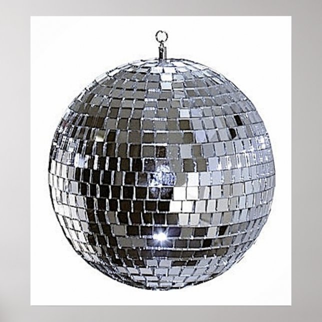 Póster Pelota de disco plateado (Frente)