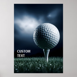 Póster Pelota de golf dramática personalizada