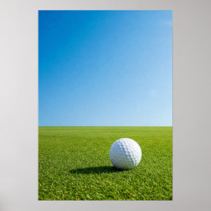 Póster Pelota de Golf en una escena soleada de calle