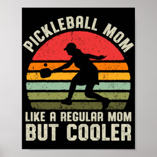 Póster Pelota De Pickleball Vintage De La Madre Vida De L