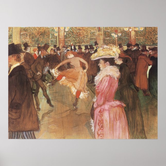 Póster Pelota en la discoteca por Toulouse Lautrec (Frente)