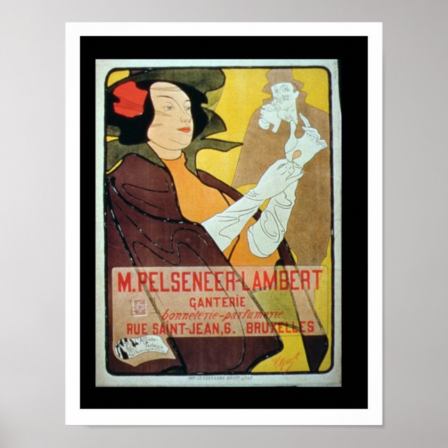 Póster 'Pelseneer-Lambert Glove Makers, Millinery and Per (Frente)