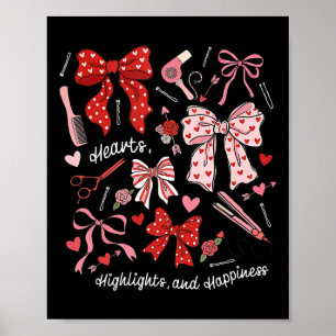 Póster Peluquera de lazo coqueta Día de San Valentín Esti