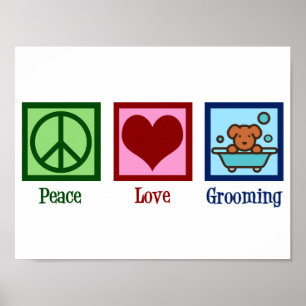 Póster PelUquería Canina Paz Amor Mascotas Aseo