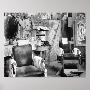 Póster Peluquería de caballeros de Atlanta, 1936. Foto