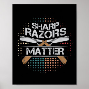 Póster Peluquería de Razors aguda tienda de regalos
