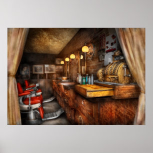 Póster Peluquero - cerrado el domingos