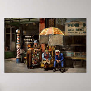 Póster Peluquero - en la peluquería de caballeros 1937 de