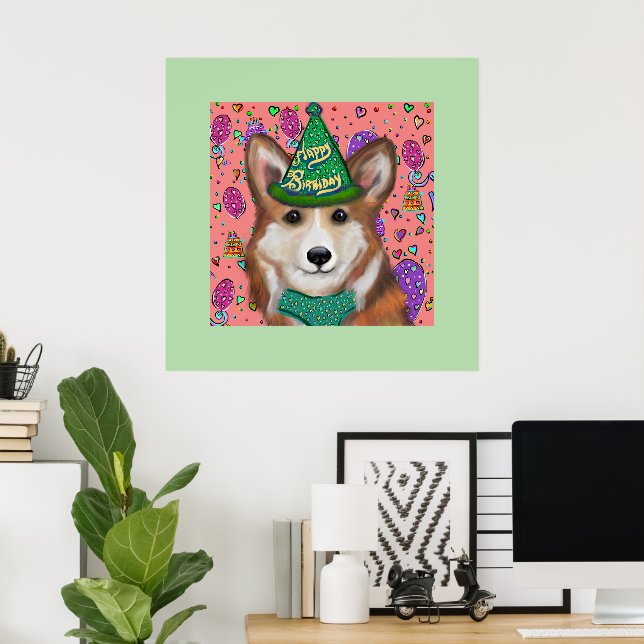 PÓSTER PEMBROKE WELSH CORGI (Oficina en casa)