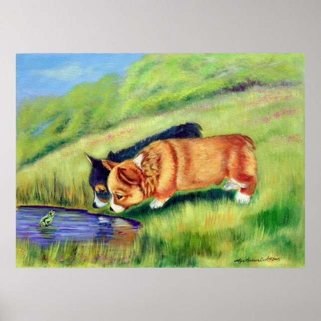 Póster Pembroke Welsh Corgi Canvas Print (Frente)