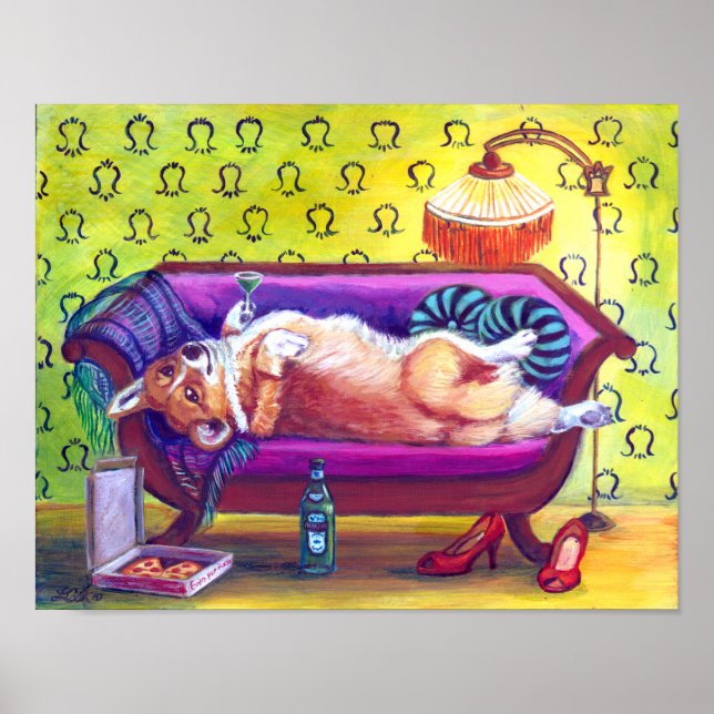 Póster Pembroke Welsh Corgi Print (Frente)