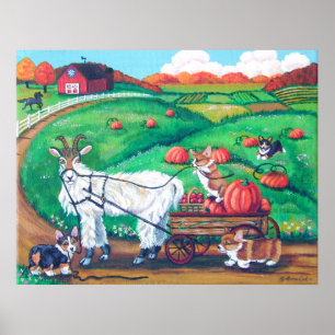 Póster Pembroke Welsh Corgi Print