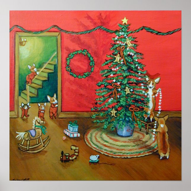 Póster Pembroke Welsh Corgi Print (Frente)