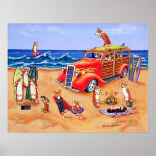 Póster Pembroke Welsh Corgi Wall Print