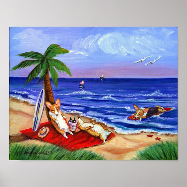 Póster Pembroke Welsh Corgi Wall Print (Frente)