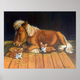 Póster Pembroke Welsh Corgi Wall Print