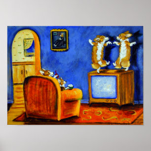 Póster Pembroke Welsh Corgi Wall Print