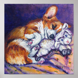 Póster Pembroke Welsh Corgi Wall Print