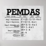 Póster PEMDAS Poster *UPDATED*<br><div class="desc">This piece,  featuring a graph paper background design,  explains order of operations (PEMDAS). This piece makes for a great classroom teaching aid/decoration,  especially in math classrooms.</div>