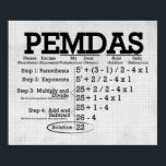 Póster PEMDAS Poster *UPDATED*<br><div class="desc">This piece,  featuring a graph paper background design,  explains order of operations (PEMDAS). This piece makes for a great classroom teaching aid/decoration,  especially in math classrooms.</div>