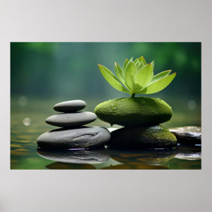 Póster Peña Agua Pebble Tranquila